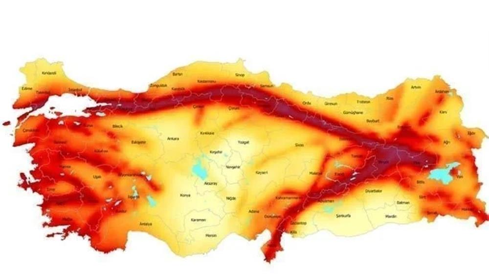 Σεισμός Κωνσταντινούπολη - Χάρτης