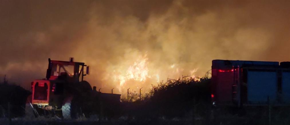 Τρίκαλα: Φωτιά σε χωματερή - Δύσκολο το βράδυ (εικόνες)