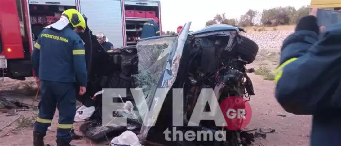 Τροχαίο δυστύχημα στην Εύβοια: Αυτοκίνητο έπεσε από γέφυρα