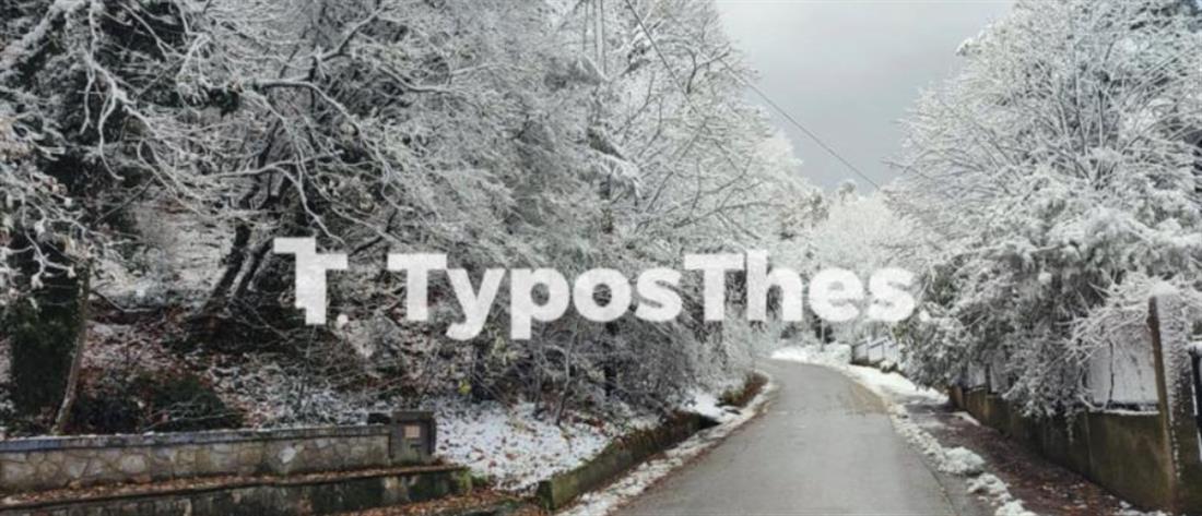 Θεσσαλονίκη – Χορτιάτης: Χιόνια και τσουχτερό κρύο (εικόνες)