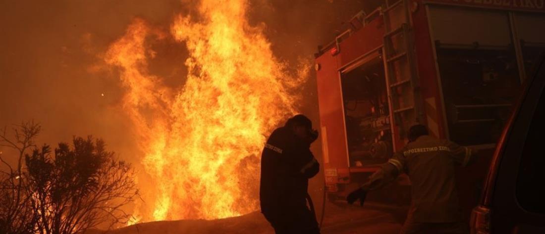 Φωτιά στην Πεντέλη: Πύρινη “κόλαση” και ολονύχτια “μάχη” με τις φλόγες (εικόνες)