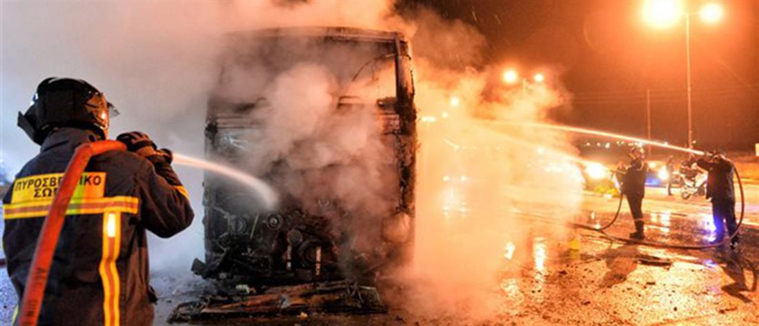 Κτελ: Φωτιά σε λεωφορείο γεμάτο επιβάτες (βίντεο ντοκουμέντο)
