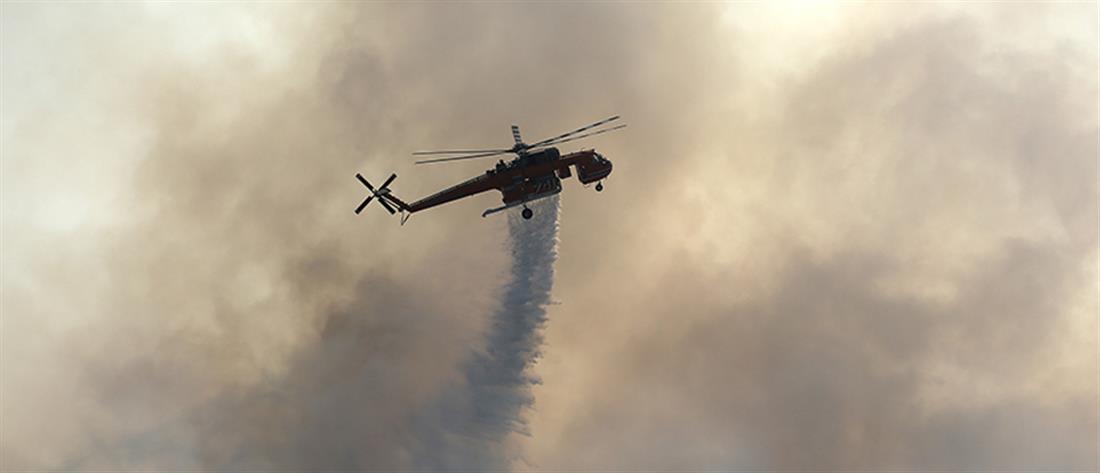 Φωτιά στα Πιέρια Όρη: Τραυματίστηκε πυροσβέστης 