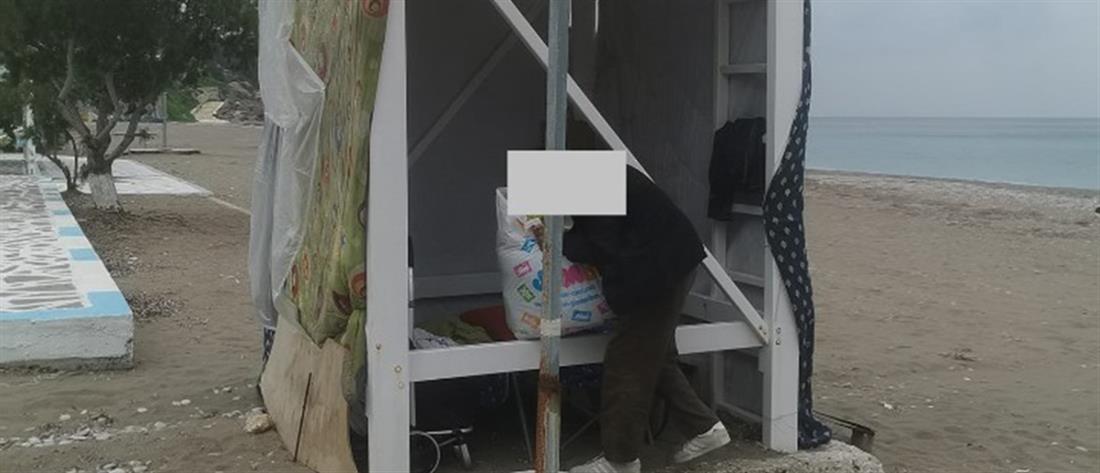 Ρόδος: άστεγος έμενε σε πύργο ναυαγοσώστη (εικόνες)