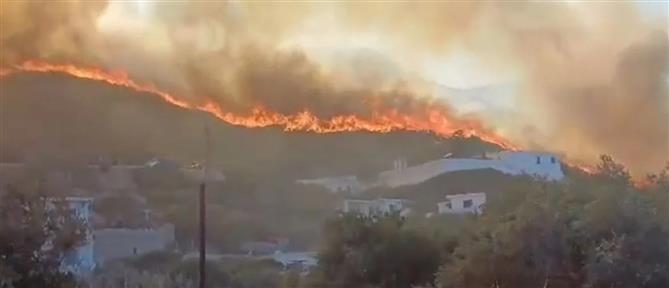 Φούρνοι Ικαρίας – φωτιά: Μάχη με τις φλόγες για δεύτερη μέρα (εικόνες)