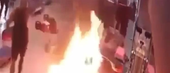 Κύπρος: Άνδρας μπαίνει σε γυμναστήριο και βάζει φωτιά (βίντεο)